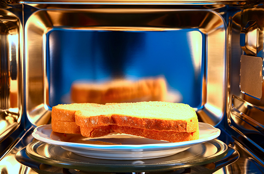 微波爐加熱冷凍麵包步驟